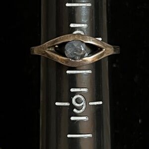 Vintage Semi Cut Sapphire Ring - Size 8 - Unique Openwork Setting